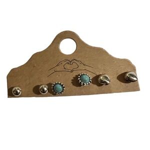 Earrings set of 3 earthy nature country cowgirl​​​​​